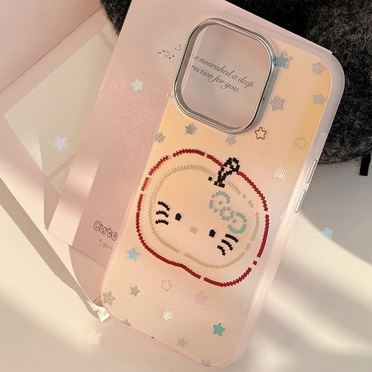 Gilt color stars for iphone15 mobile phone case 17Promax laser red apple 13 personality 14 cartoon 16