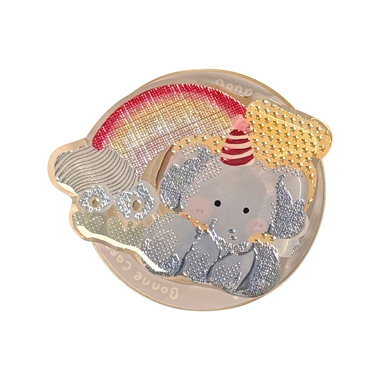 Gilt color illustration for Magsafe magnetic bracket personalized cartoon mobile phone airbag bracket telescopic portable