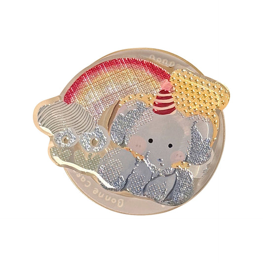 Gilt color illustration for Magsafe magnetic bracket personalized cartoon mobile phone airbag bracket telescopic portable