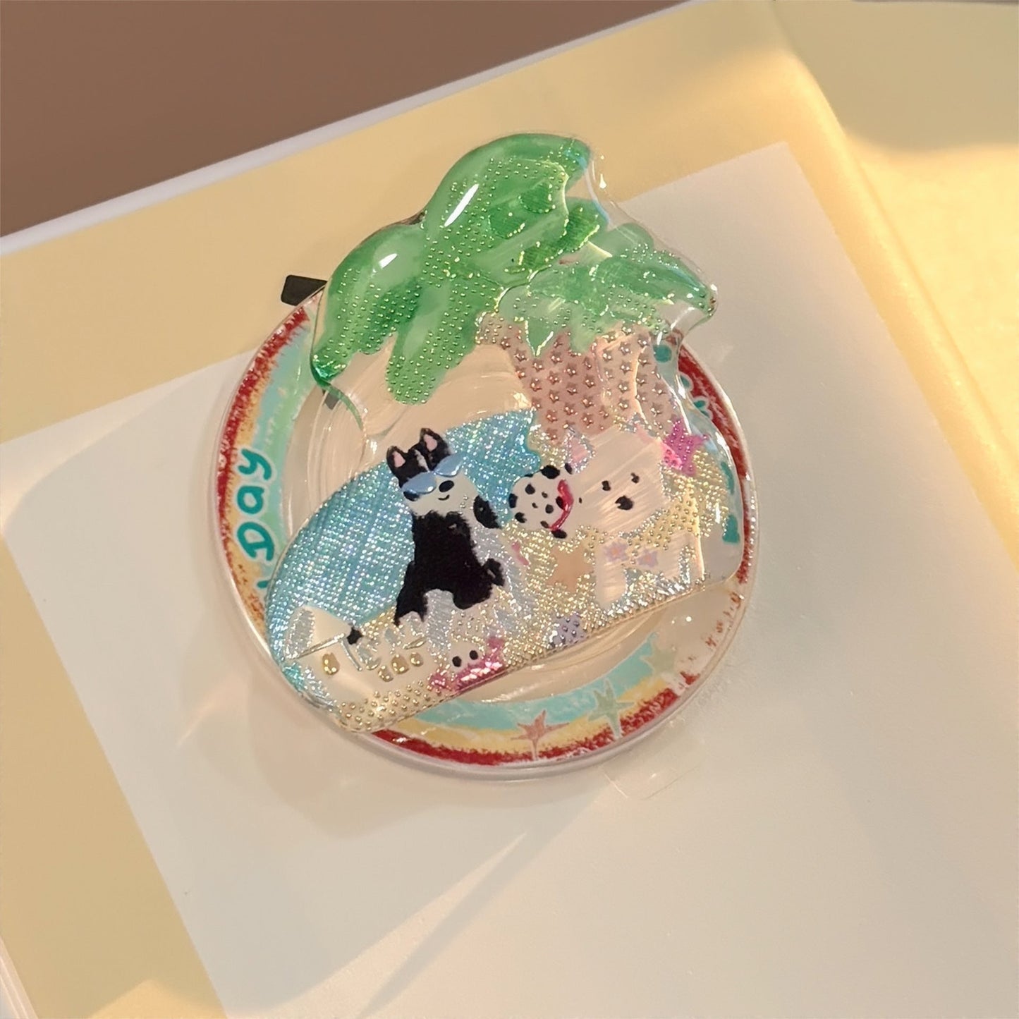 Gilt color illustration for Magsafe magnetic bracket personalized cartoon mobile phone airbag bracket telescopic portable