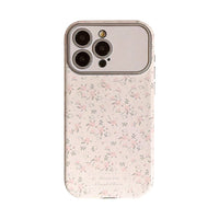 Sweet small floral application Apple 16 mobile phone case 15promax silver 17 leather iphone14 small fresh 12