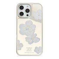 Gentle temperament applies to 16 Apple 15promax mobile phone case iphone17 mirror flower 13 Korean 15 electroplating
