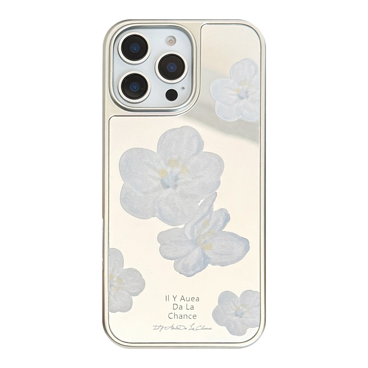 Gentle temperament applies to 16 Apple 15promax mobile phone case iphone17 mirror flower 13 Korean 15 electroplating
