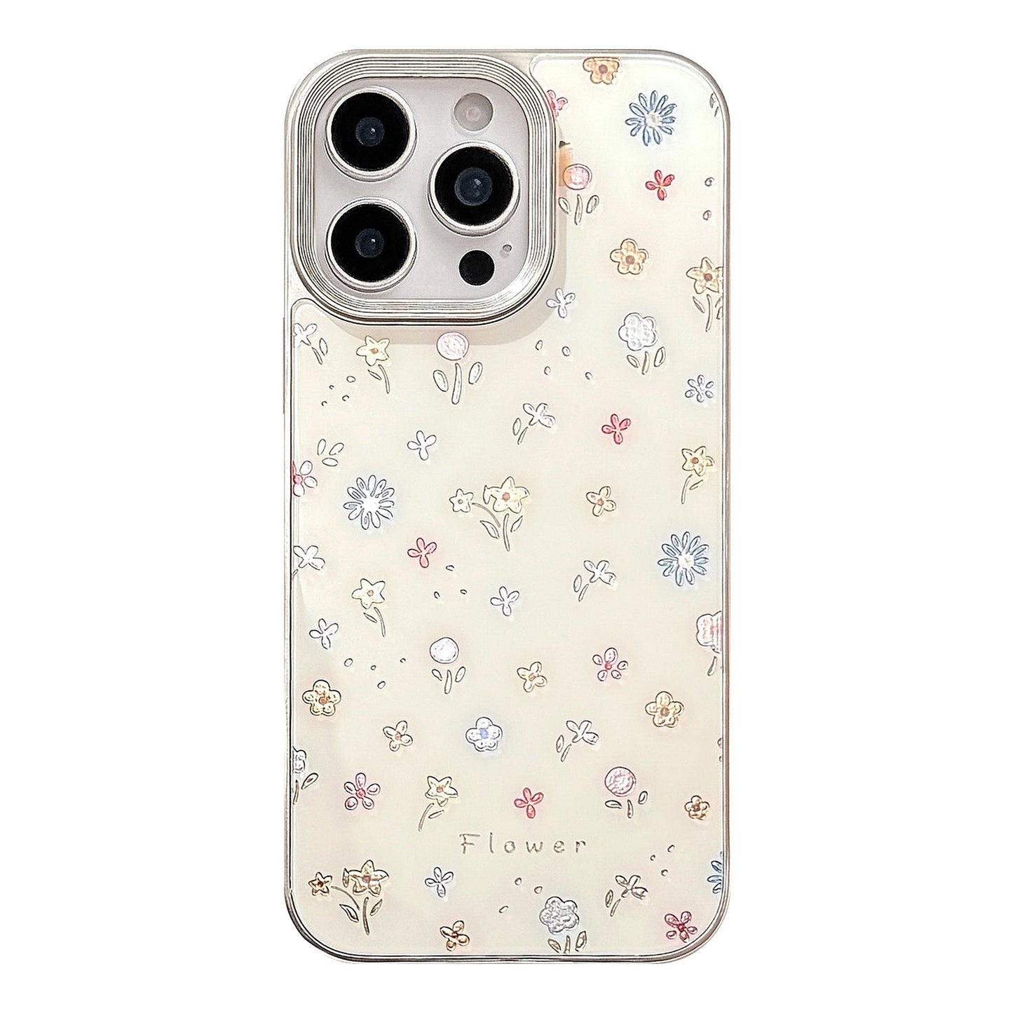 Gilt mobile phone case Apple 16 color small floral 17promax for iPhone14 anti-drop 11 glass 13 hard