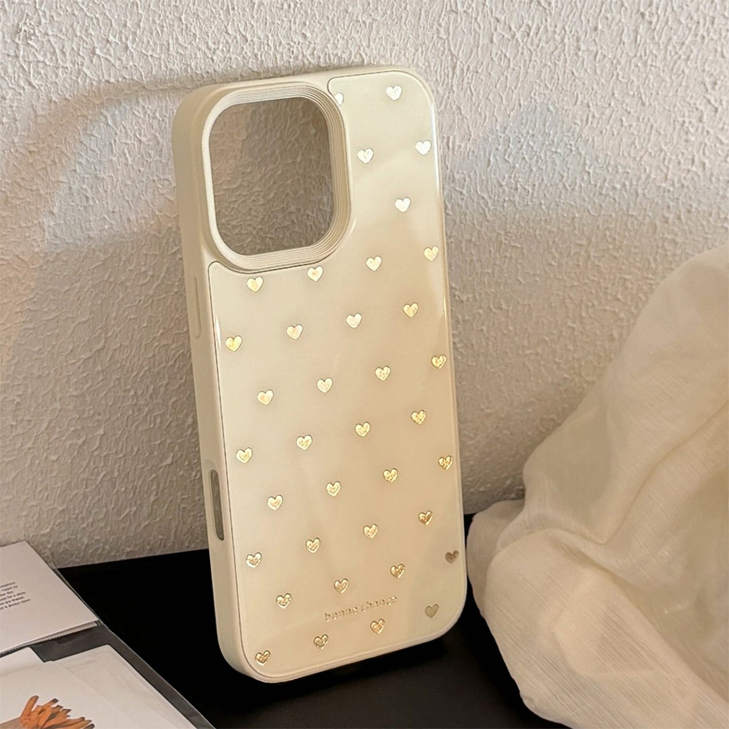 Gilt ins small love apple 16 mobile phone case for iPhone16pro max niche 15 glass 13 hard 12