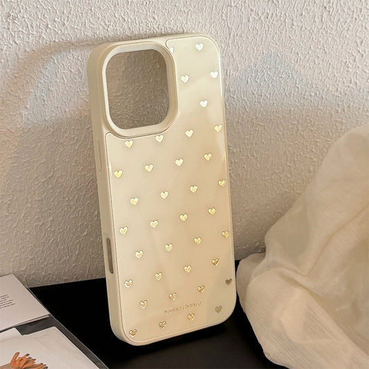 Gilt ins small love apple 16 mobile phone case for iPhone16pro max niche 15 glass 13 hard 12