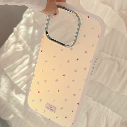 Gilt colored stars for iphone17Promax mobile phone case Apple 16 laser 13 anti-drop 14 fresh 15