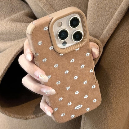 Gilt suitable for iphone17 Apple 16promax mobile phone case 15 autumn and winter brown fluff 14 suede 13 anti-drop