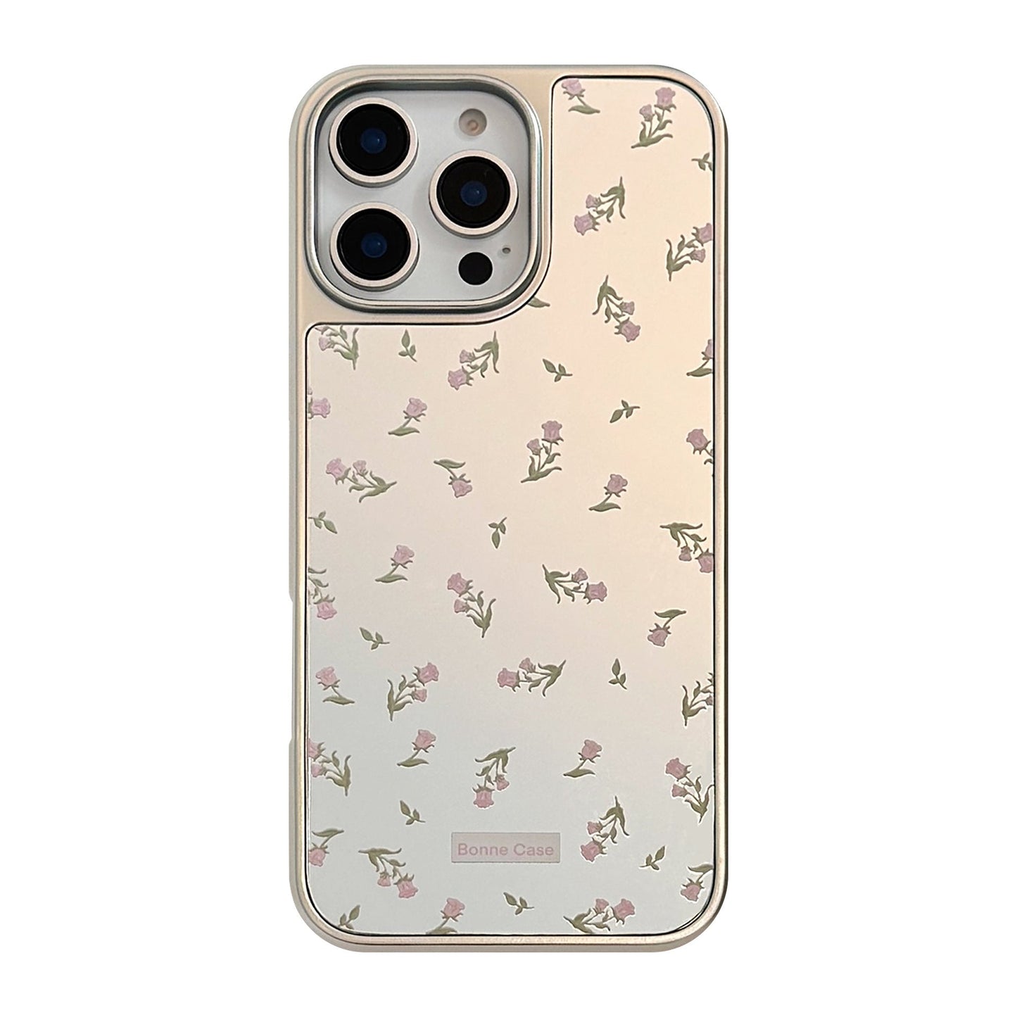 ins pink flower applies to 16 apple 15pro max mobile phone case iphone17 mirror 13 electroplating 15 gentle