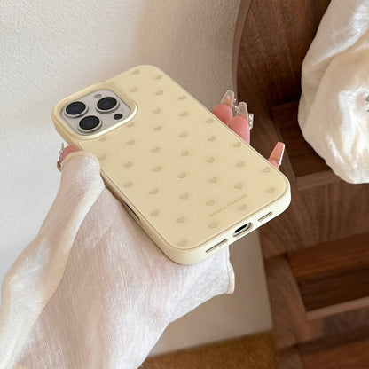 Gilt ins small love apple 16 mobile phone case for iPhone16pro max niche 15 glass 13 hard 12