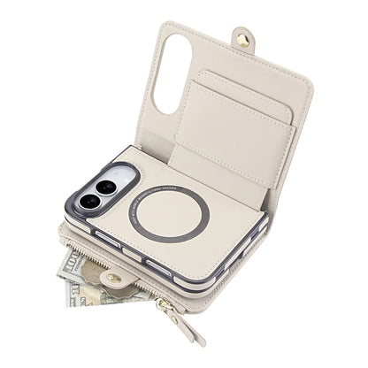 Luxury with Zipper Card RFID Blocking Flip Folio Book Phone Case Capa For iPhone Duo Wallet Candy Color Shockproof Back Funda