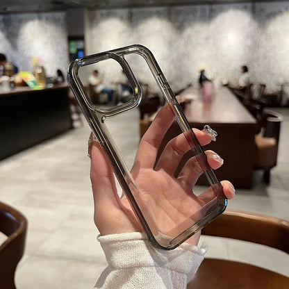New Transparent Acrylic Clear Case for iPhone 17 Pro Max 16 Plus 11 12 13 14 15 16 Pro Max Plus Xs Max Xr Air Metal Button Cover