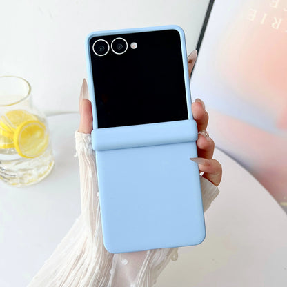 luxury Official Liquid Silicone Matte Phone Case For Samsung Z Flip 7 6 5 4 3 Original Candy Color Central Axis Shockproof Cover