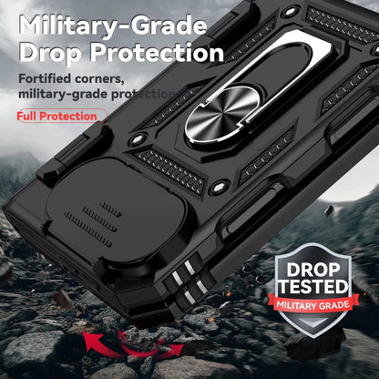 Case Phone Case for IPhone Duo 18 Fold Car Mounted Magnetic Ring Bracket Lens Protection Slide Camera Folding Protective Cover