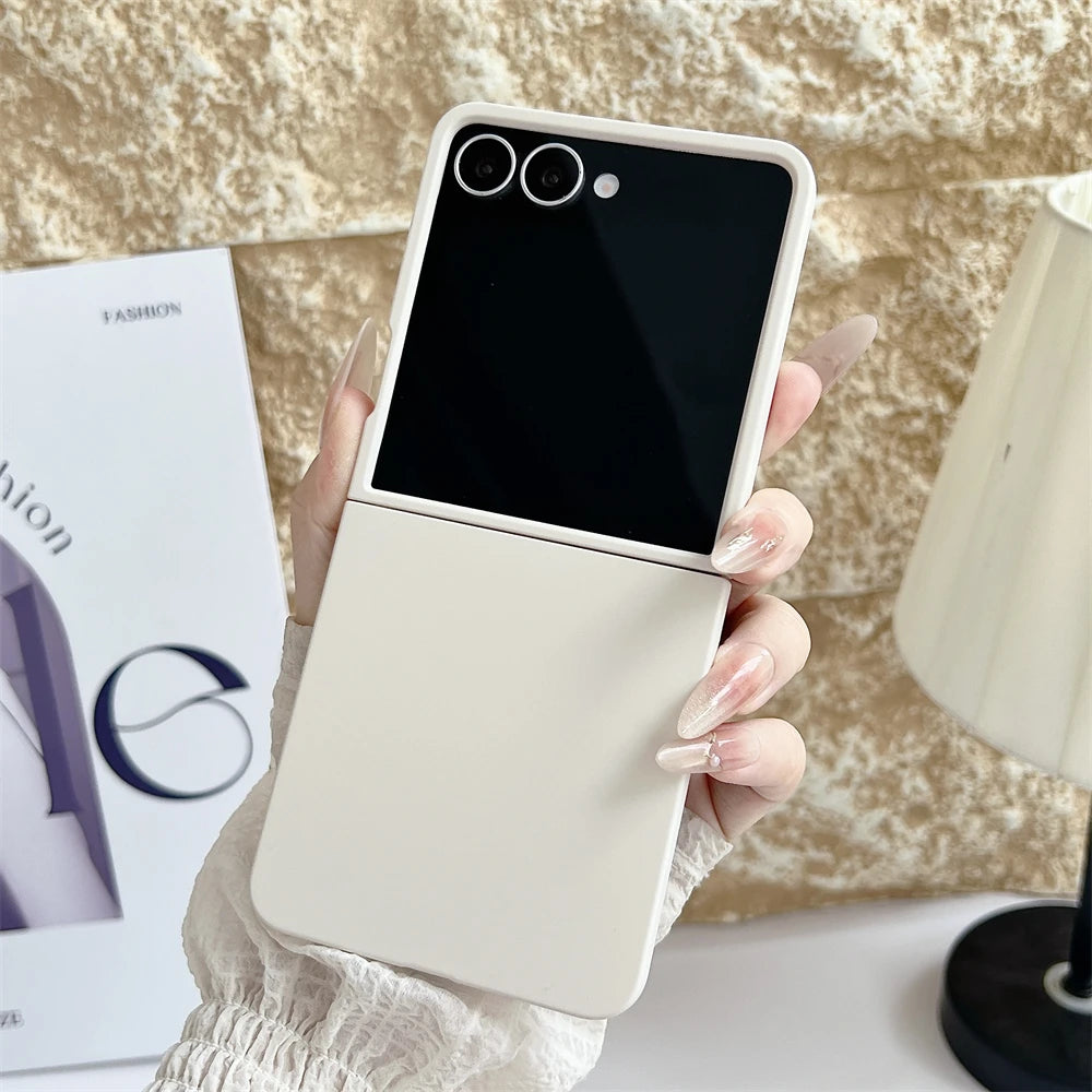 For Samsung Galaxy Z Flip 7 5 6 4 3 Case Matte Slim Case Liquid Silicone Luxury Ultra Thin Shockproof Soft Cover For Samsung 7