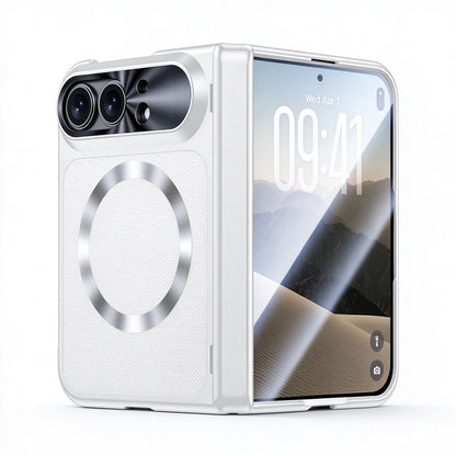 Skin Feel Fabric Texture Magnetic Phone Case For iPhone Duo For Magsafe Shell Film Integrated Shockproof Foldable Cover