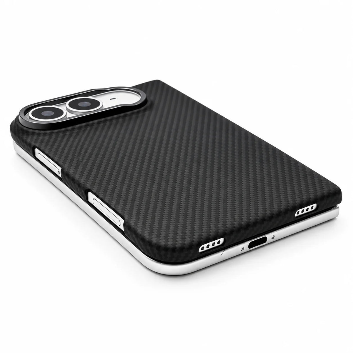 iPhone Duo Magnetic Case 600D Aramid Kevlar Woven Caseless Feeling Slim & Light Hinge Protection Compatible With MagSafe