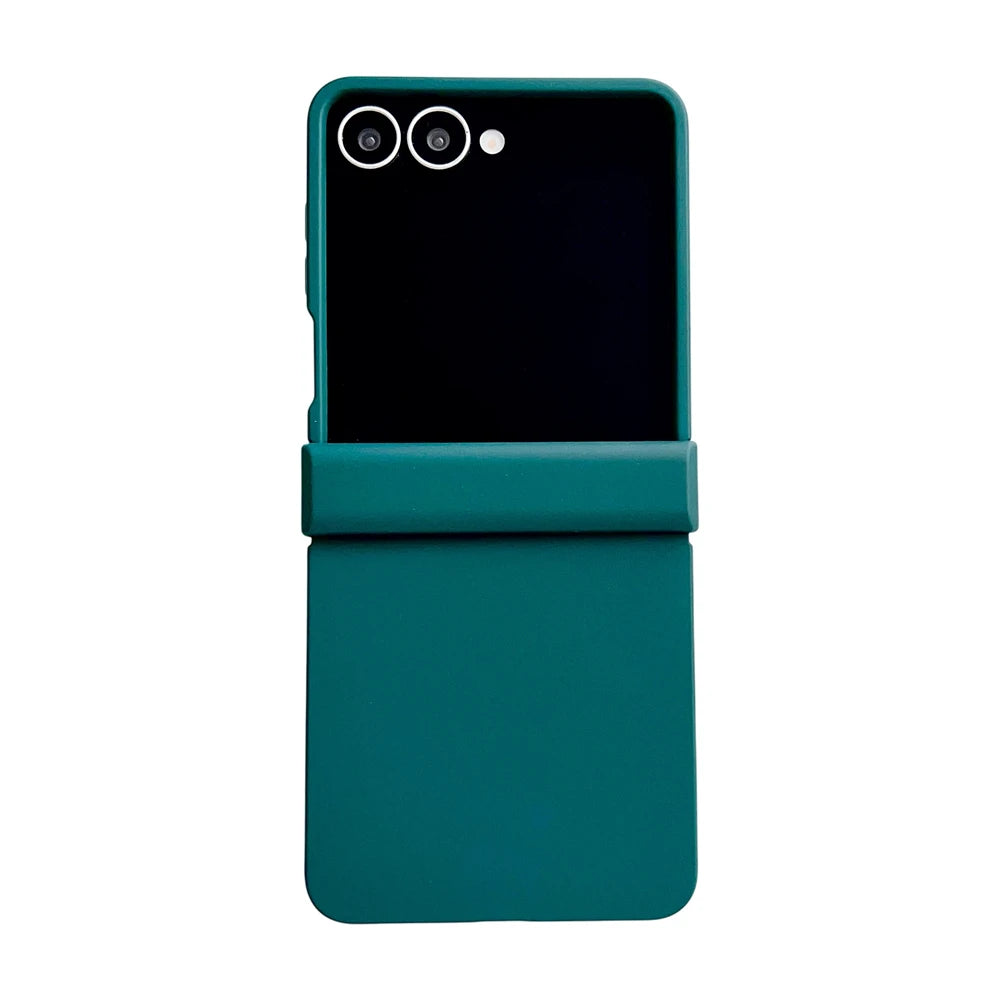 Original Liquid Silicone Hinge Stand Case Samsung Galaxy Z Flip 7 6 5 4 3 Matte Skin Shockproof Candy Ultra Thin PC Soft Cover