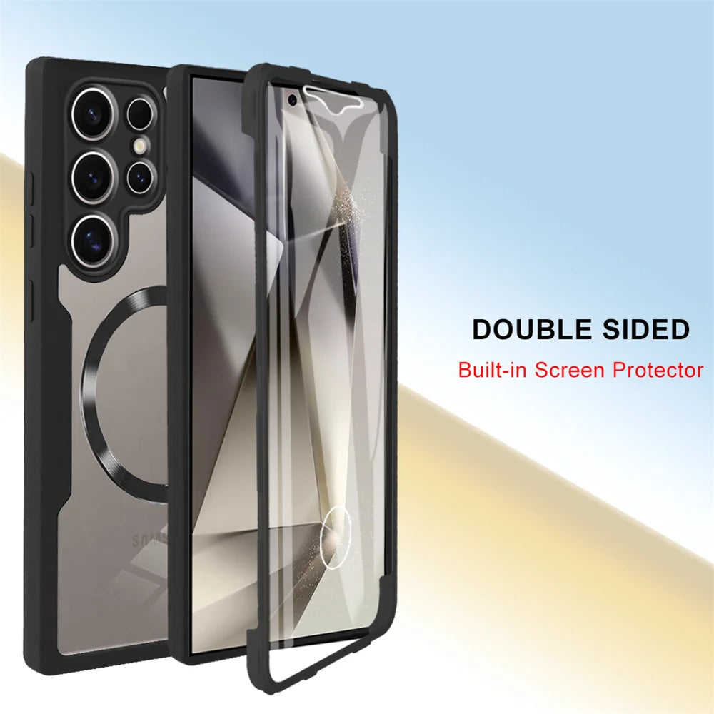 360 Full Body Magnetic Shockproof Soft Phone Case Samsung