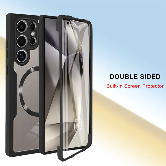 360 Full Body Magnetic Shockproof Soft Phone Case Samsung
