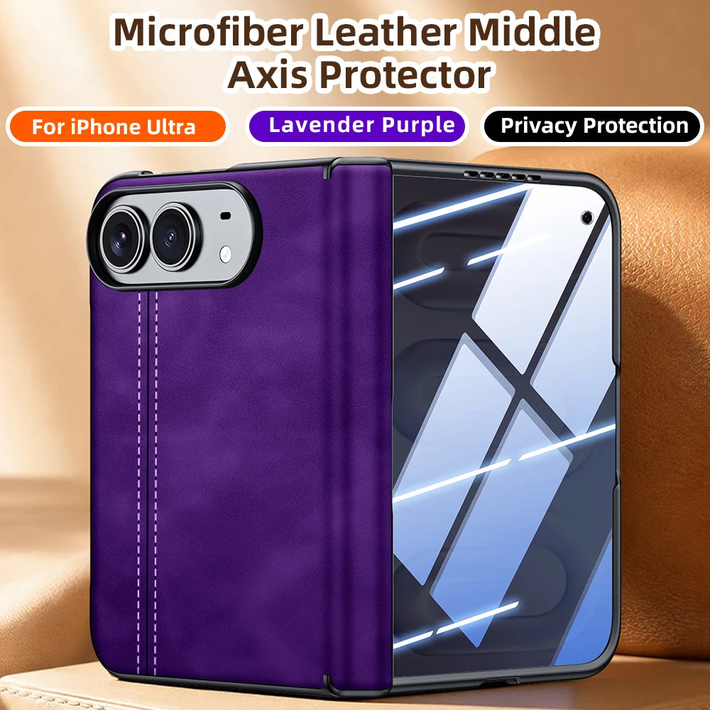Luxury Vintage Sheepskin Texture Phone Case For iPhone Duo 18 Fold 18 Ultra Matte Skin Feeling Shockproof Cover