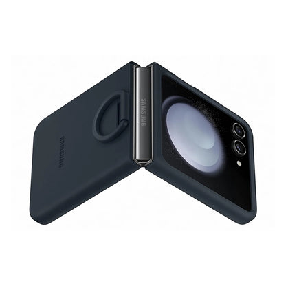 Original Liquid Silicone Ring Case for Samsung Galaxy Z Flip5, Genuine Anti-Drop  Anti-Slip Protective Cover for Foldable Phone