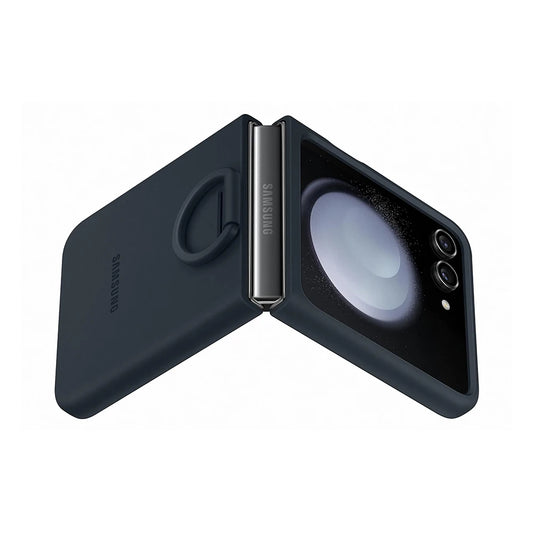 Original Flüssigsilikon-Ring-Hülle für Samsung Galaxy Z Flip5, Echtes Anti-Sturz Anti-Rutsch Schutzhülle für faltbares Handy