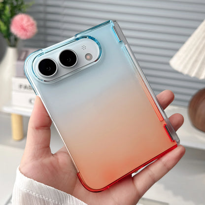 Colorful Gradient 360° Rotating Stand Magnetic Foldable Case For iPhone Ultra Fold For MagSafe Hinge Translucent Anti-drop Cover