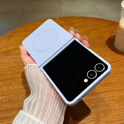 Liquid Silicone Magnetic Case For Samsung Galaxy Z Flip 7 6 5 4 3 5G ZFlip7 ZFlip6 For Magsafe Charging Lightweight Soft Cover
