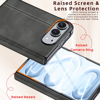 Luxury Vintage Sheepskin Texture Phone Case For iPhone Duo 18 Fold 18 Ultra Matte Skin Feeling Shockproof Cover