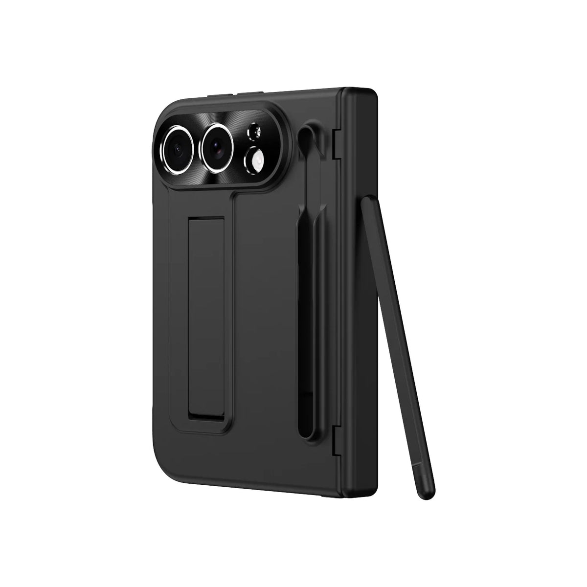 For iPhone Duo Fold Bracket Phone Case with S Pen Hinge Protection Shockproof Full Cover Glass Screen Protector for iPhone Ultra