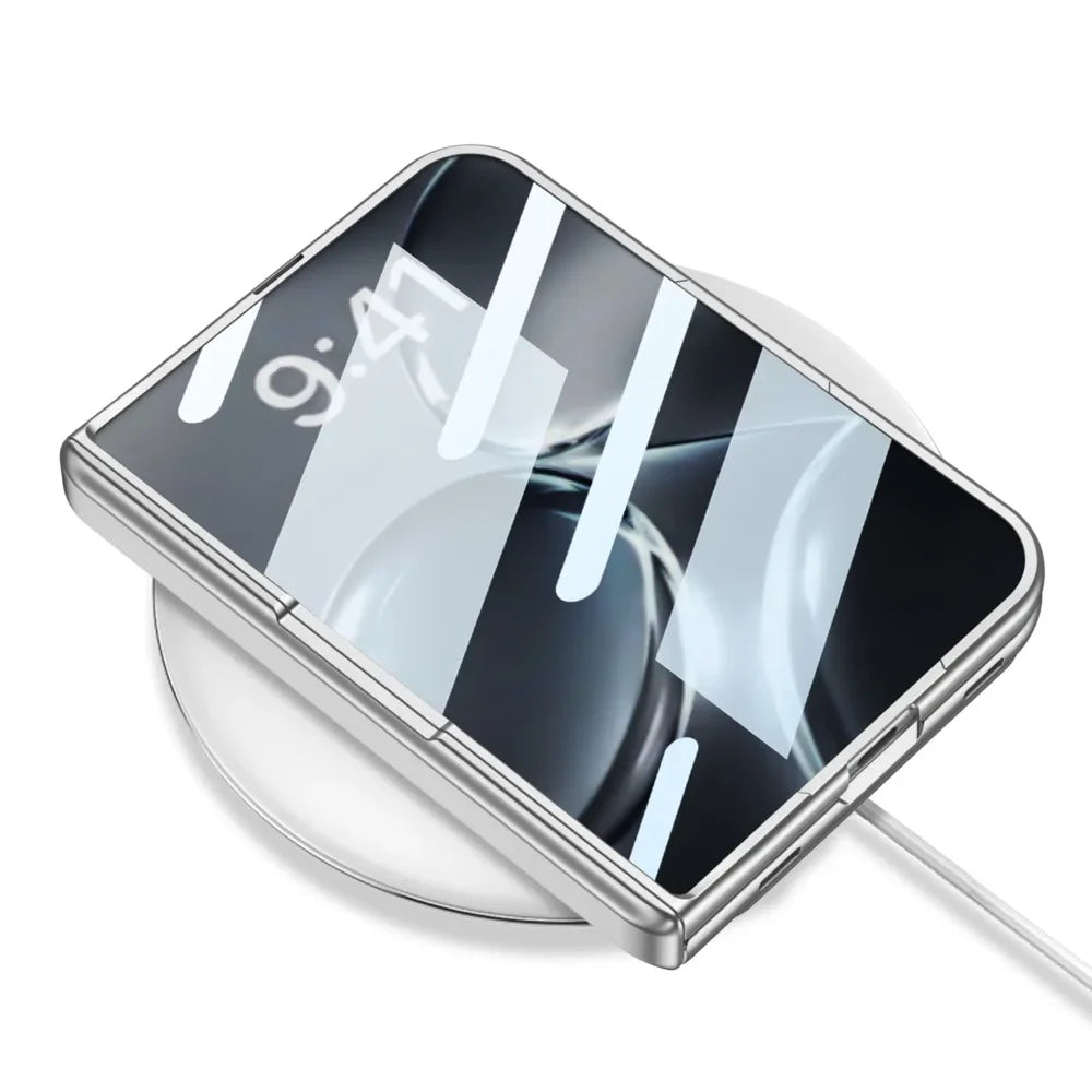 Luxury Wallet Card Slot Bracket Stand PC Magnetic Case For iPhone Duo 18 Fold Built-in Screen Film Hinge Protection Holder Cover