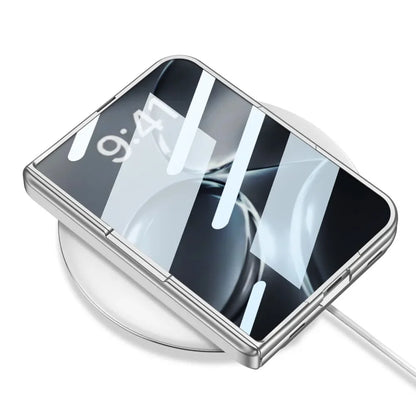 Luxury Wallet Card Slot Bracket Stand PC Magnetic Case For iPhone Duo 18 Fold Built-in Screen Film Hinge Protection Holder Cover