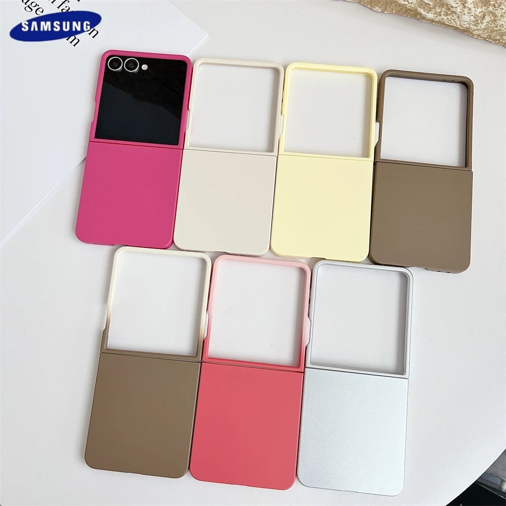 For Samsung Galaxy Z Flip 7 5 6 4 3 Case Matte Slim Case Liquid Silicone Luxury Ultra Thin Shockproof Soft Cover For Samsung 7
