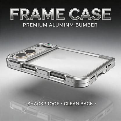 LUPHIE Luxury Aluminum Alloy Metal Bumper Case for iPhone Duo (18 Fold) Camera Stand Defender Cover Cooling Frame Case Funda