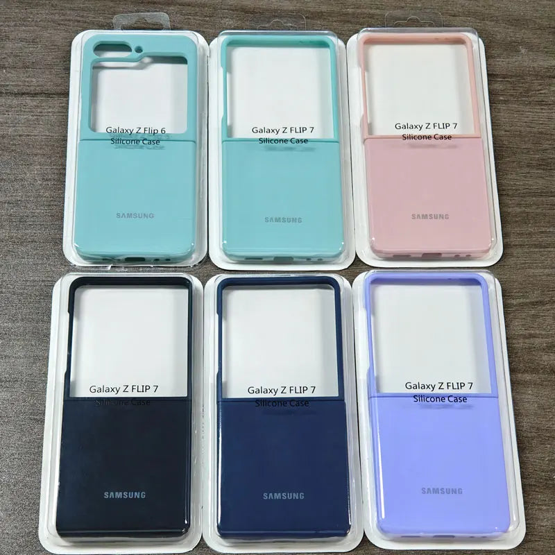 For Samsung Galaxy Z Flip 7 6 5 Flip5 Flip6 Flip7 5G case Silky Soft-Touch Liquid Silicone Case Shockproof Back Protective Cover