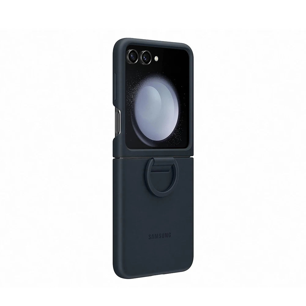 Original Liquid Silicone Ring Case for Samsung Galaxy Z Flip5, Genuine Anti-Drop  Anti-Slip Protective Cover for Foldable Phone
