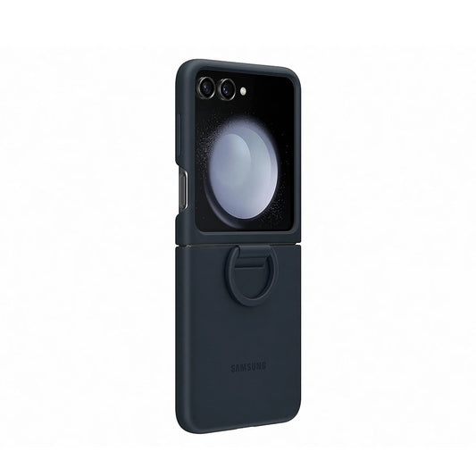 Original Flüssigsilikon-Ring-Hülle für Samsung Galaxy Z Flip5, Echtes Anti-Sturz Anti-Rutsch Schutzhülle für faltbares Handy