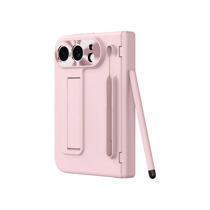 For iPhone Duo Fold Bracket Phone Case with S Pen Hinge Protection Shockproof Full Cover Glass Screen Protector for iPhone Ultra