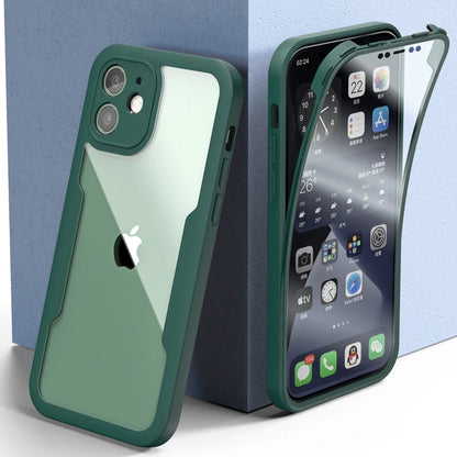 Luxury 360 Full Body Front+Back Clear Case For iPhone 17 16 15 14 13 11 12 Pro Max XS X 7 Plus Silicone Bumper Shockproof Cover