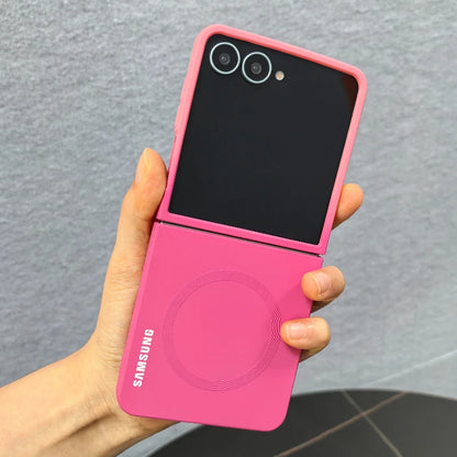 Gradient Color Liquid Silicone Case For Samsung Galaxy Z Flip 7 6 5 4 3 5G Flip7FE Flip6 2-piece Set Magnetic Soft Back Cover