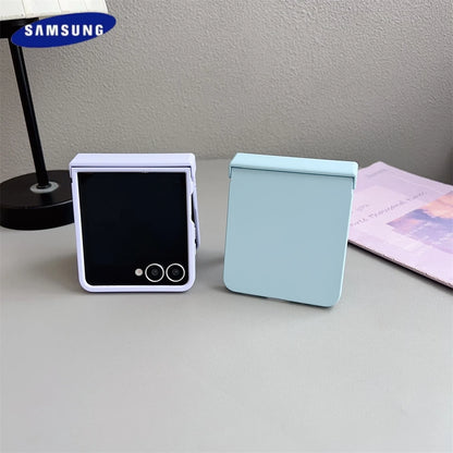 Original Liquid Silicone Hinge Stand Case Samsung Galaxy Z Flip 7 6 5 4 3 Matte Skin Shockproof Candy Ultra Thin PC Soft Cover
