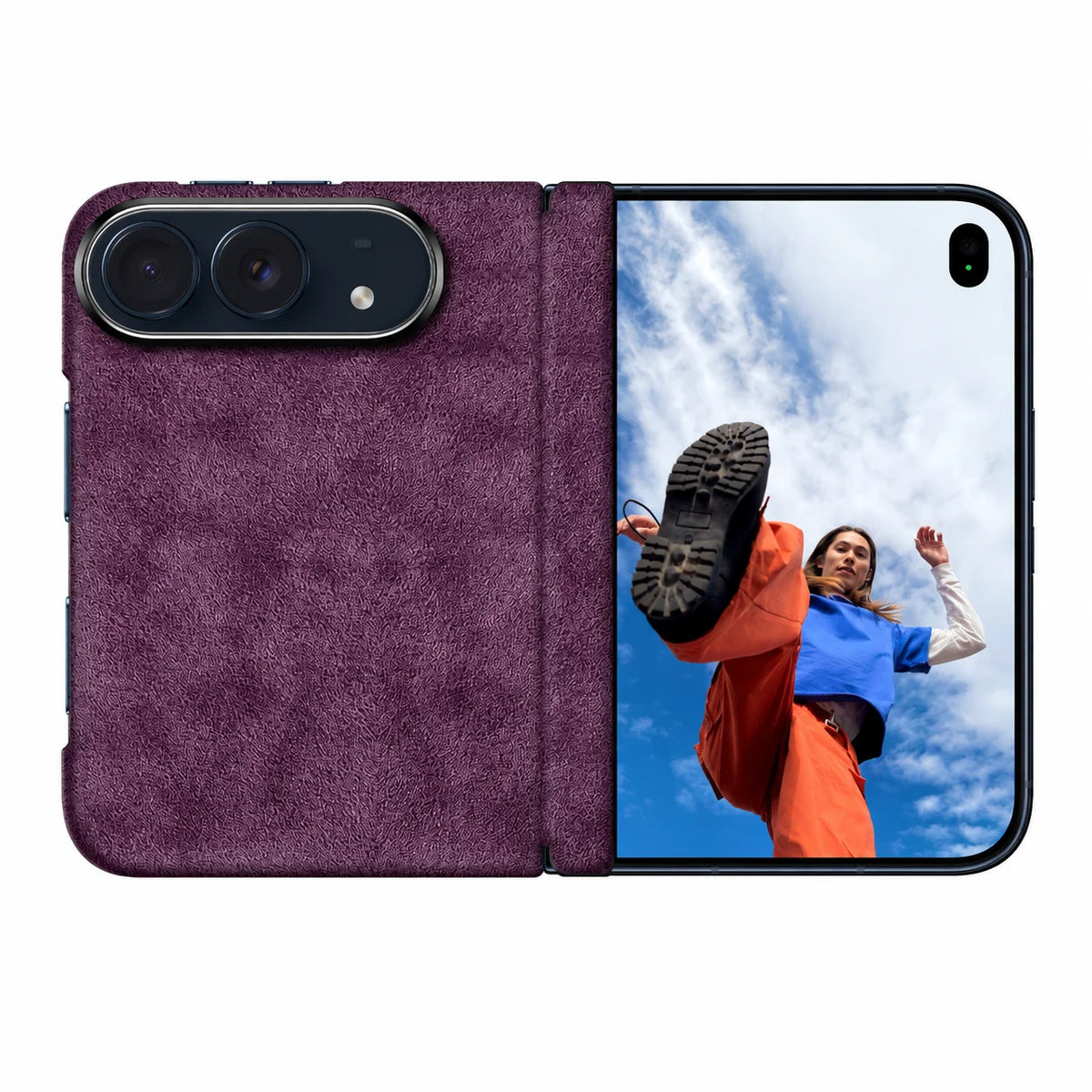 For iPhone Duo 100% Real ALCANTARA Magnetic Case With MagSafe Supercar Same Suede Luxury Leather Cover For iPhone Duo