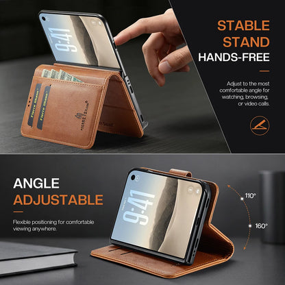 Detachable Magnetic Wallet Leather Flip Case For iPhone Duo Removeable Book Cover