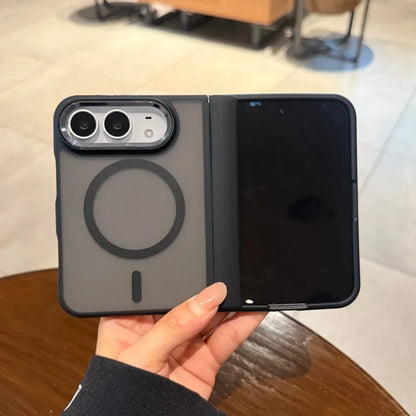 Matte Translucent Slim for Magsafe Magnetic Fold Case for iPhone Duo Skin Feel Hinge Protect Anti Fingerprint Hard Frosted Cover