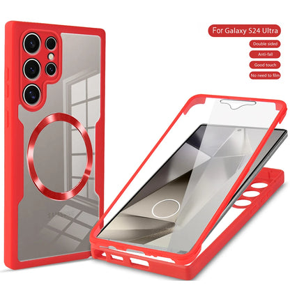 360 Full Body Magnetic Shockproof Soft Phone Case Samsung