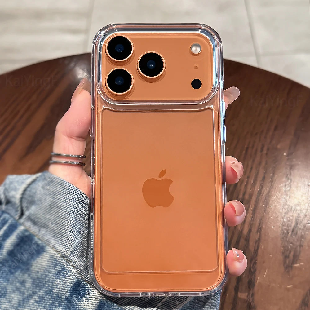 Luxury Transparent Shockproof Case For iPhone 17 16 15 14 13 12 11 Pro Max Air Plus Clear Bumper Acrylic Cases Cover