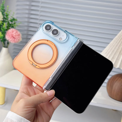360 Rotating Magnetic Kickstand Gradient Phone Case for iPhone Ultra 18 Fold Shockproof for Magsafe Hinge Protective Slim Cover