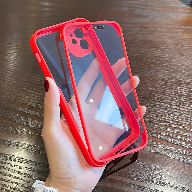 Luxury 360 Full Body Front+Back Case For iPhone 16 15 14 13 11 12 Pro Max XS X XR 7 8 Plus Silicone Bumper Shockproof Cover