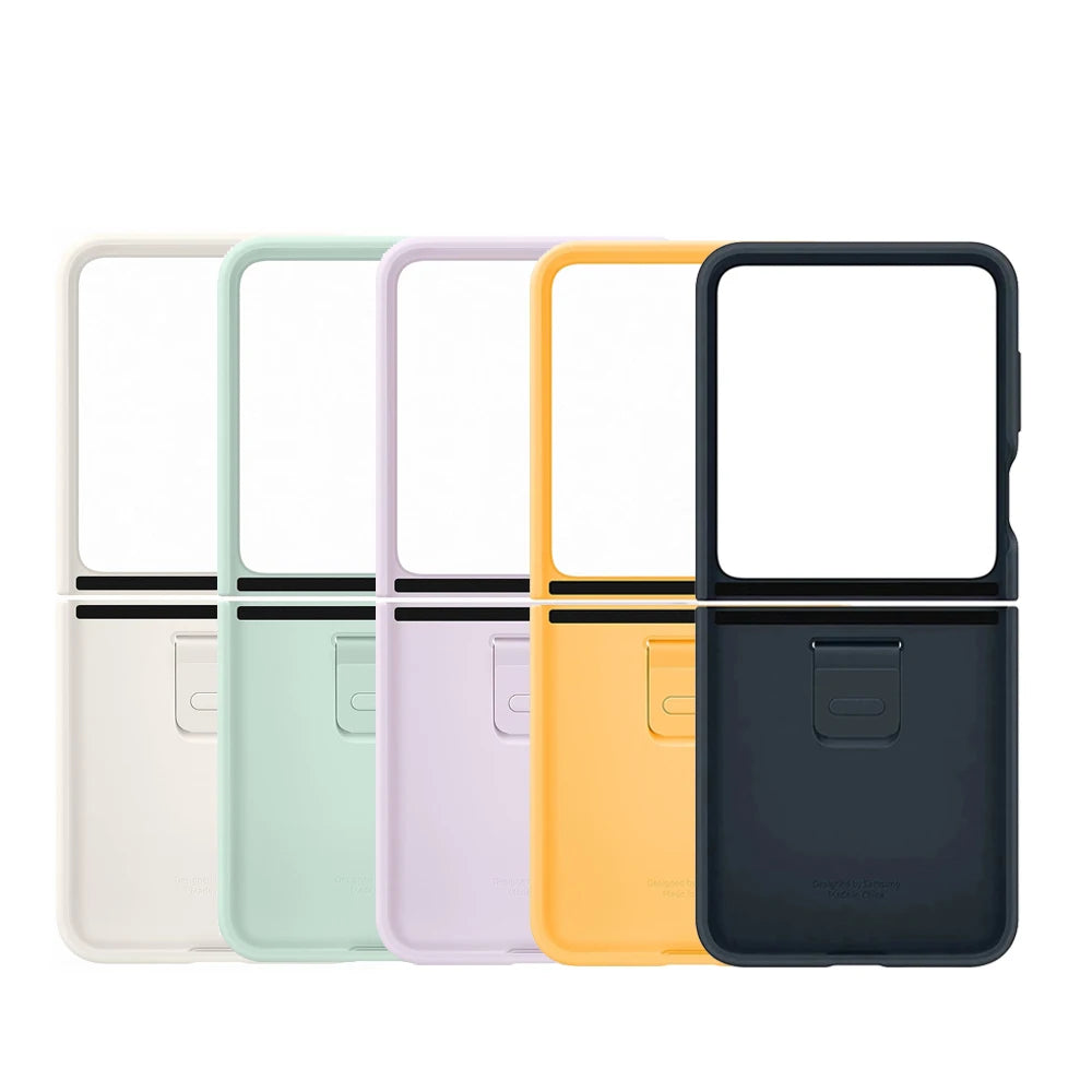 Original Liquid Silicone Ring Case for Samsung Galaxy Z Flip5, Genuine Anti-Drop  Anti-Slip Protective Cover for Foldable Phone